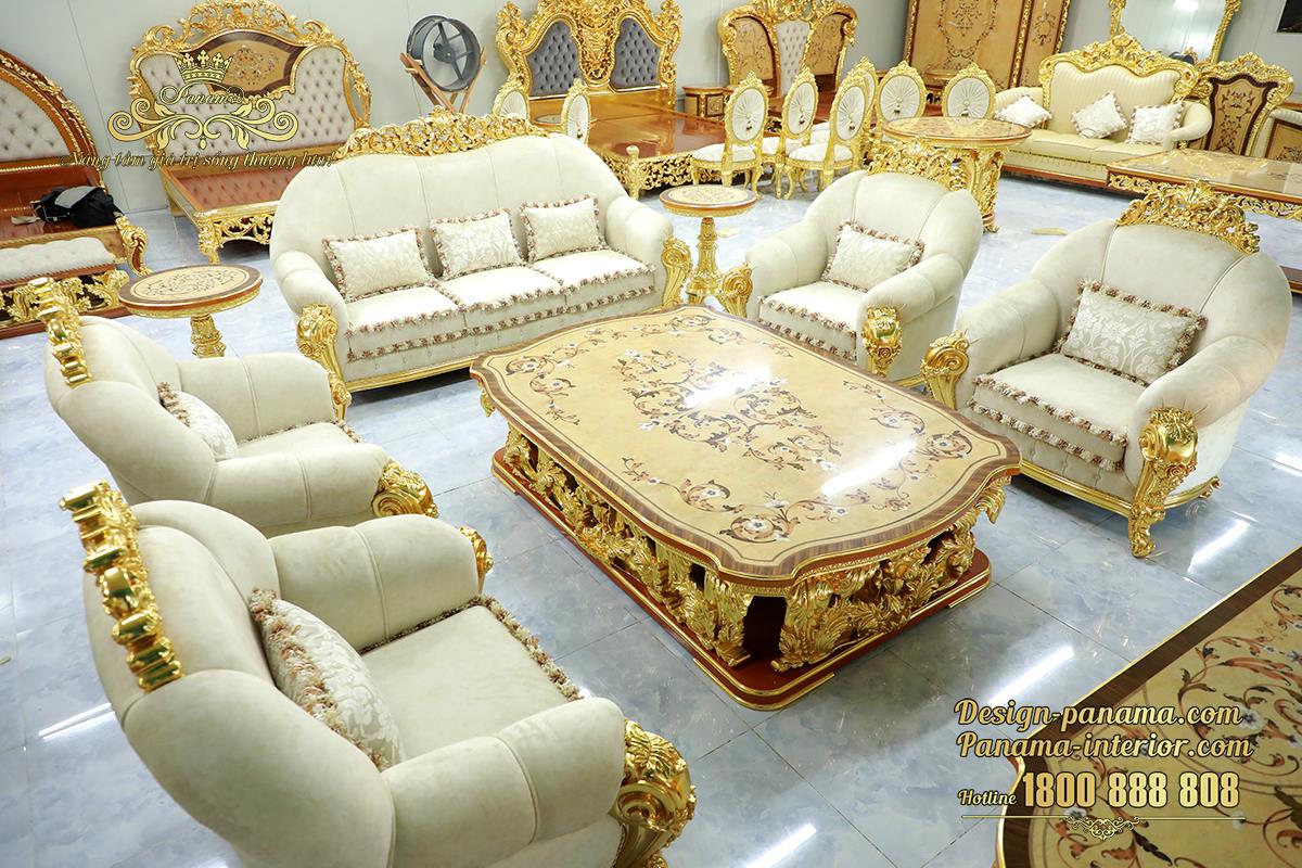 Ấn tượng: Sofa tân cổ điển Flower sang trọng, tinh tế và xứng tầm vị thế gia chủ.